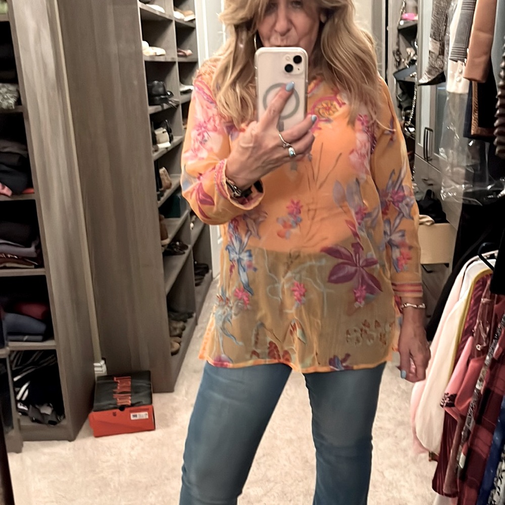Sheer tunic top Patrice size m